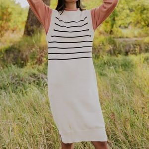 Roolee Striped Sweater Dress